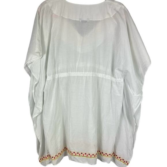 Trina Turk Top crochet design drawstring short sleeve - Picture 4 of 8